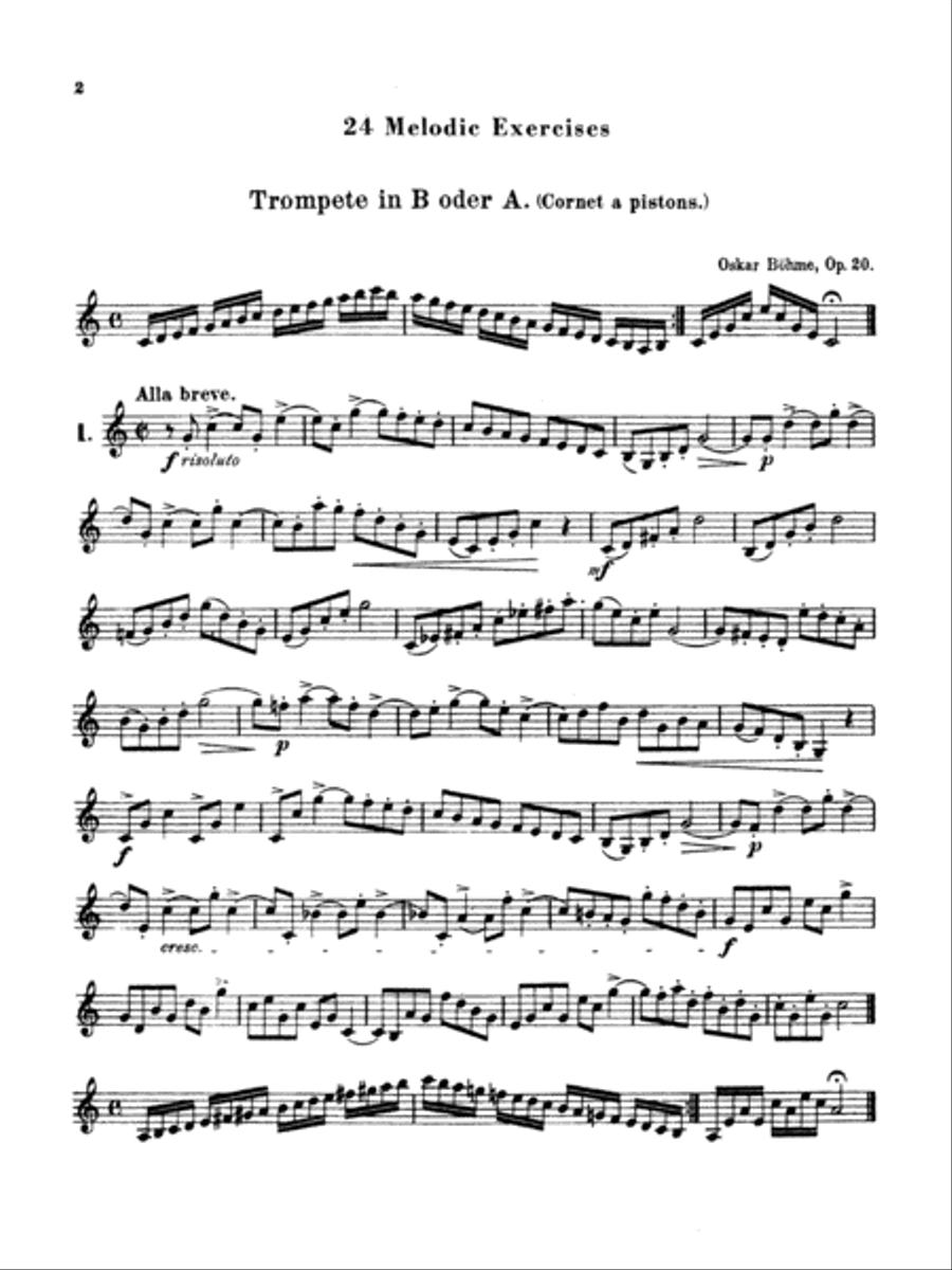 Twenty-four Melodic Exercises, Op. 20 Cornet scores gallery preview page 3