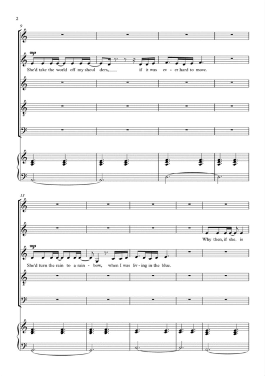 Glimpse Of Us Glimpse Of Us 4-Part scores gallery preview page 2