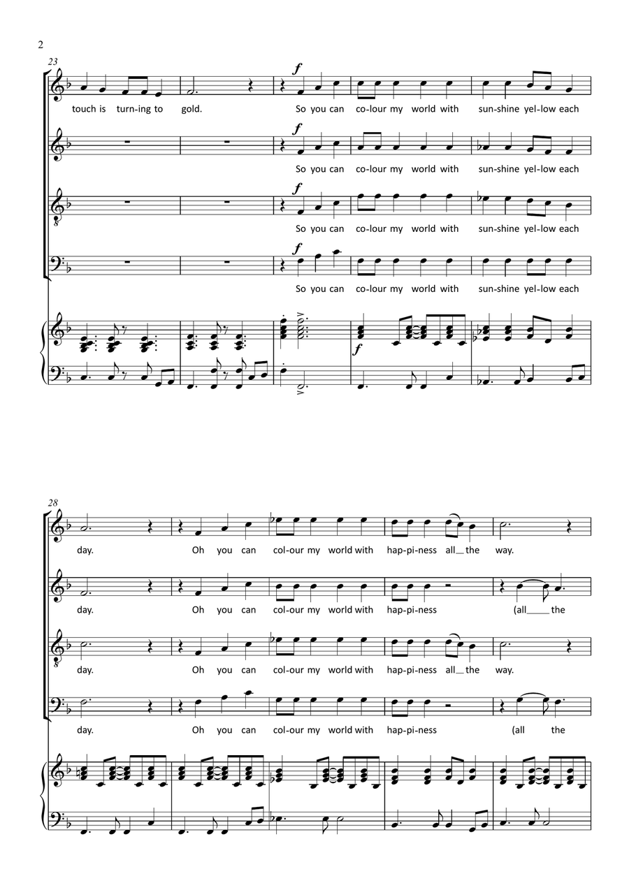 Color My World 4-Part scores gallery preview page 2