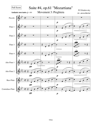 Mozart "Ave Verum" , K. 618 (based on Tchaikovsky, suite op.61 "Mozartiana" , movement 4 "Preghiera"