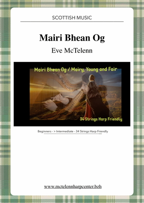 Book cover for Mairi Bhan Ogg / Mary Young And Fair - beginner & 34 String Harp | McTelenn Harp Center