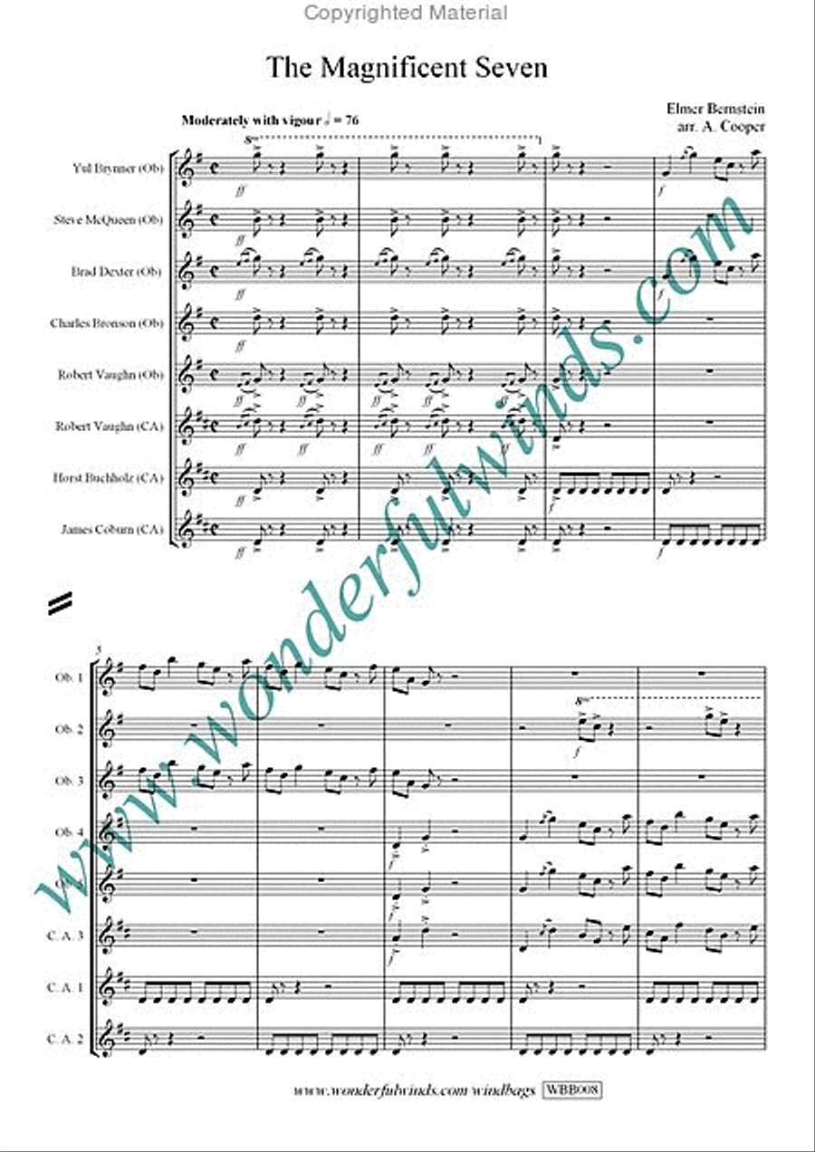 The Magnificent Seven The Magnificent Seven Oboe scores gallery preview page 2