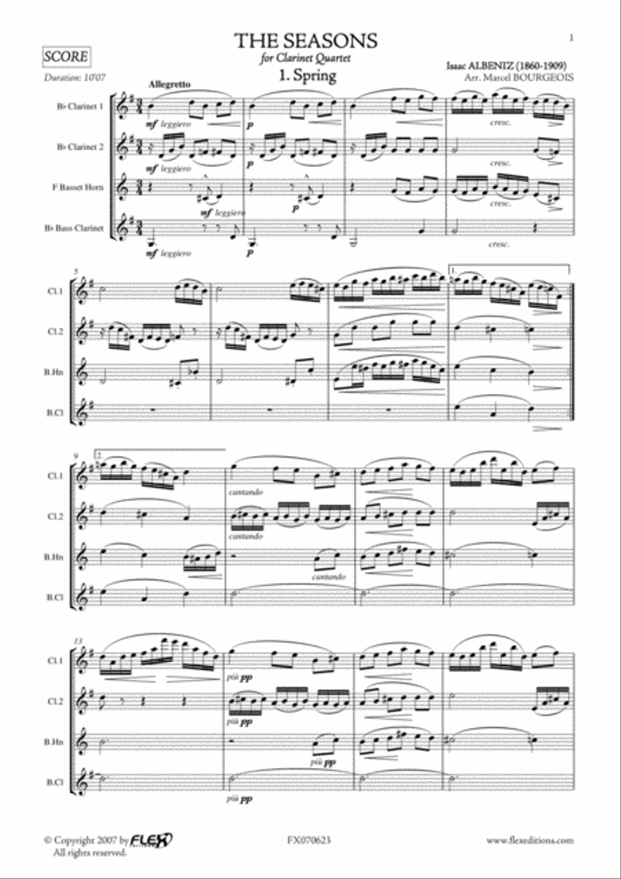 The Seasons Clarinet Quartet scores gallery preview page 2