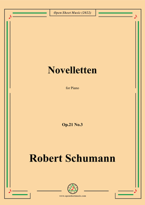 Book cover for Schumann-Novelletten,Op.21 No.3,for Piano