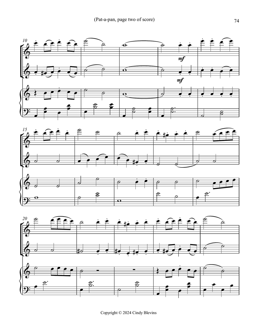 Flute, Oboe and Piano for Christmas, Book 1 (12 arrangements) Woodwind Duet scores gallery preview page 5