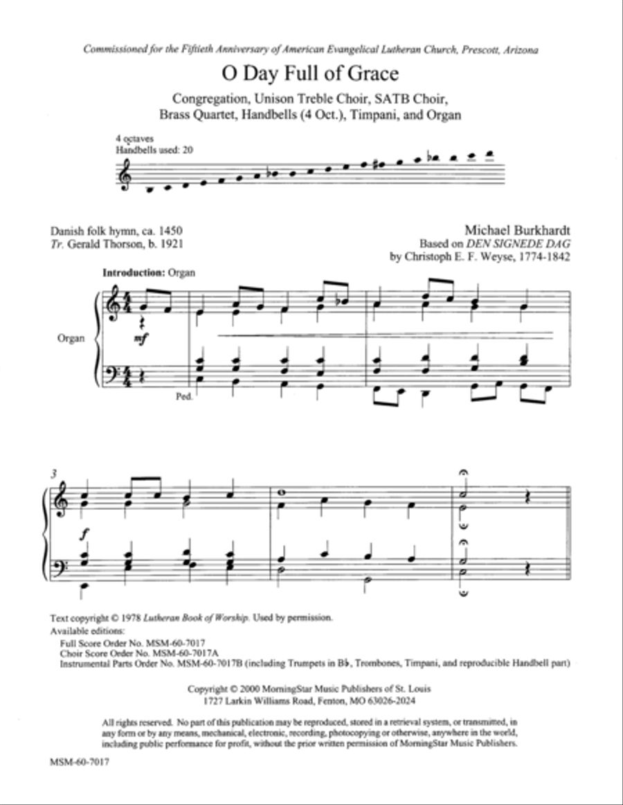 O Day Full of Grace Choir scores gallery preview page 1
