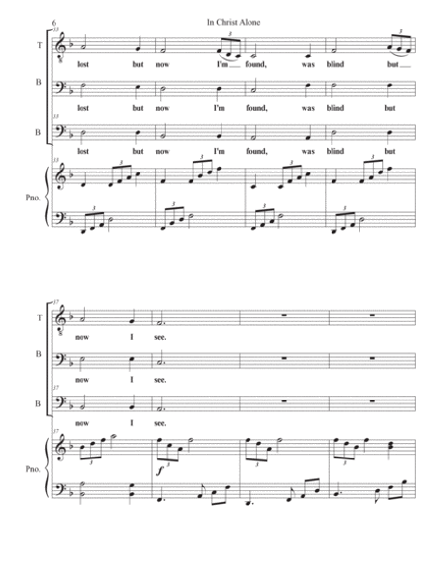 In Christ Alone 3-Part scores gallery preview page 6