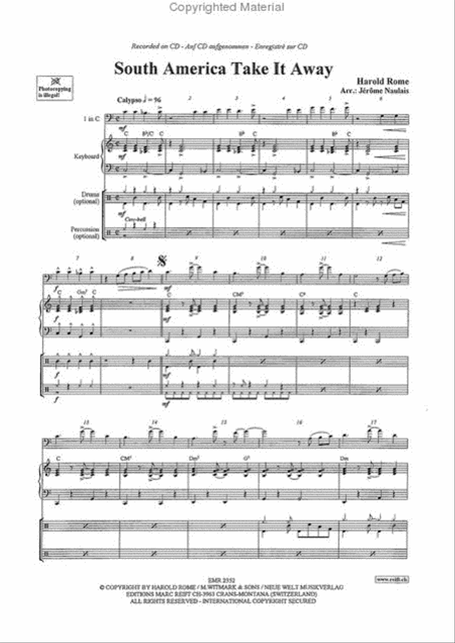 South America Take It Away Piano Accompaniment scores gallery preview page 3