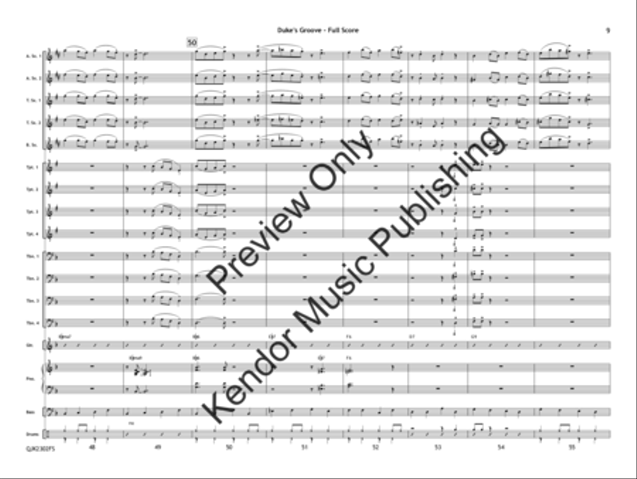 Duke's Groove (Score) Duke's Groove (Score) Jazz Ensemble scores gallery preview page 10
