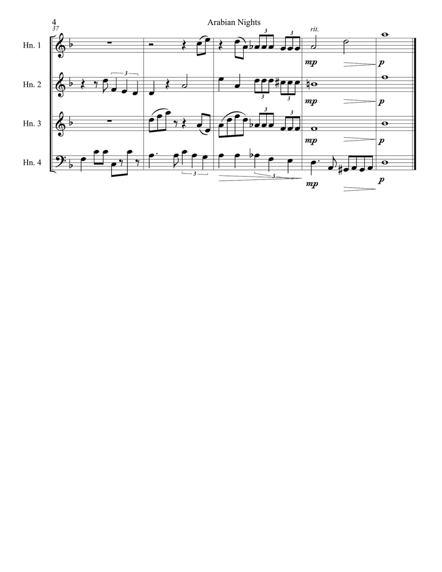 Arabian Nights Arabian Nights Horn Solo scores gallery preview page 4