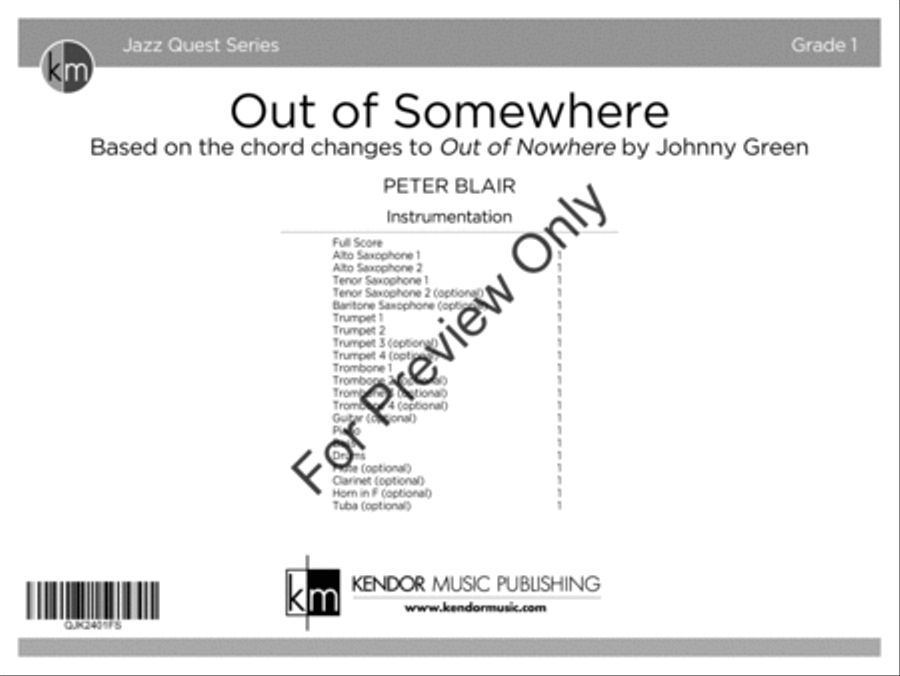 Out of Somewhere (Score) Jazz Ensemble scores gallery preview page 2