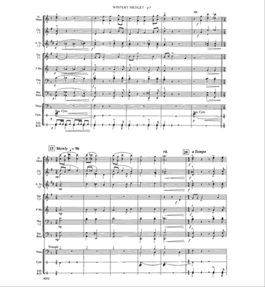 Festive Yuletide Cameos Concert Band scores gallery preview page 3