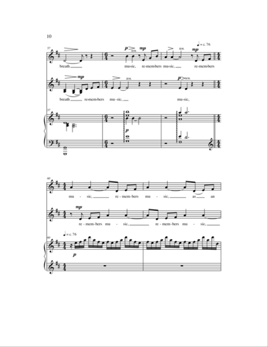 A Hymn for St. Cecilia SSA scores gallery preview page 11