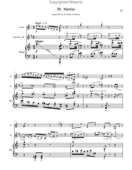 Sonate pour violon, clarinette et piano ("Trois petites filles")