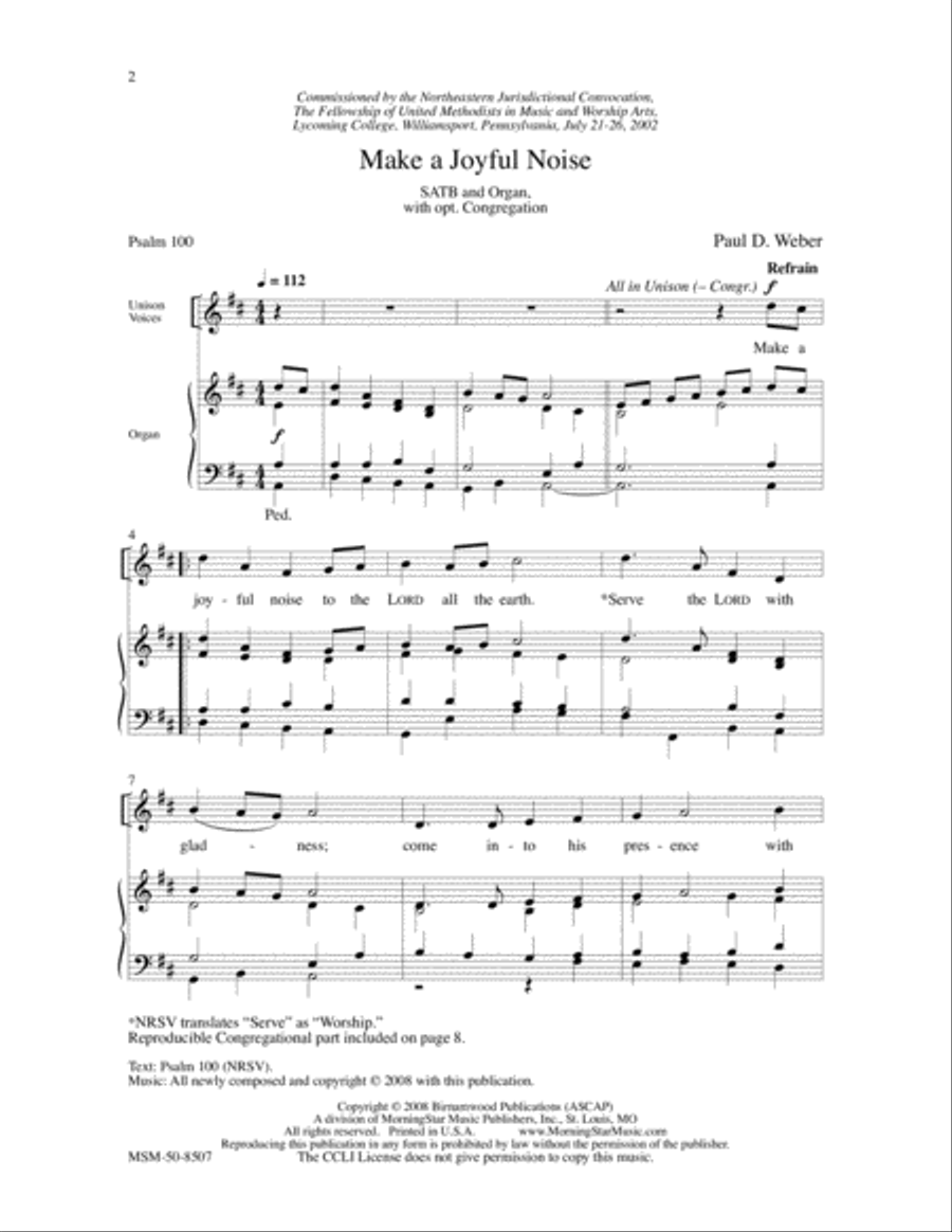 Make a Joyful Noise 4-Part scores gallery preview page 2