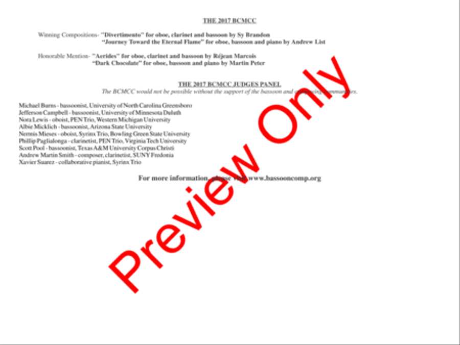 Journey Toward the Eternal Flame Bassoon scores gallery preview page 5