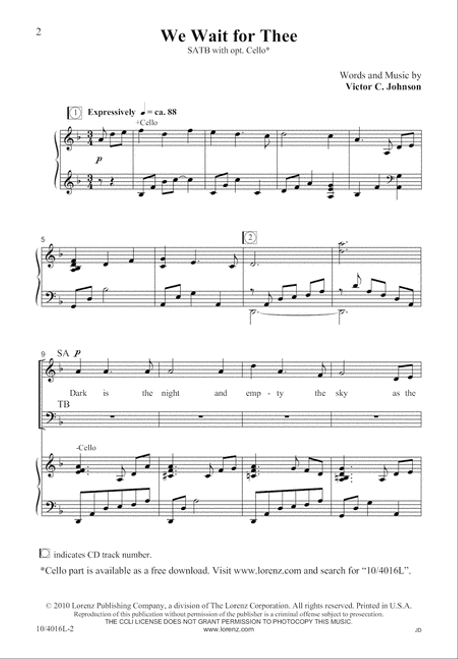 We Wait for Thee 4-Part scores gallery preview page 3