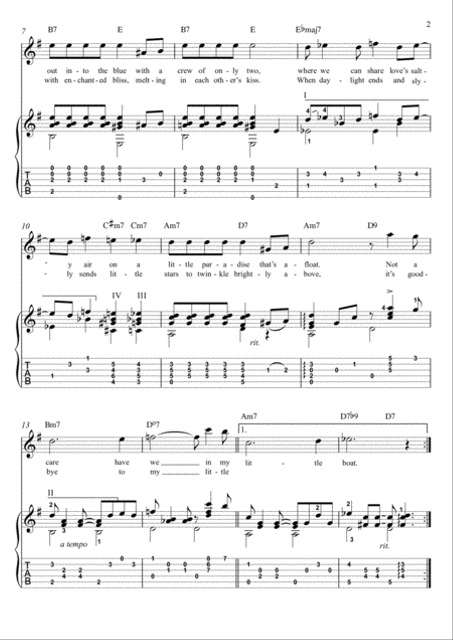 Little Boat Little Boat Classical Guitar scores gallery preview page 2