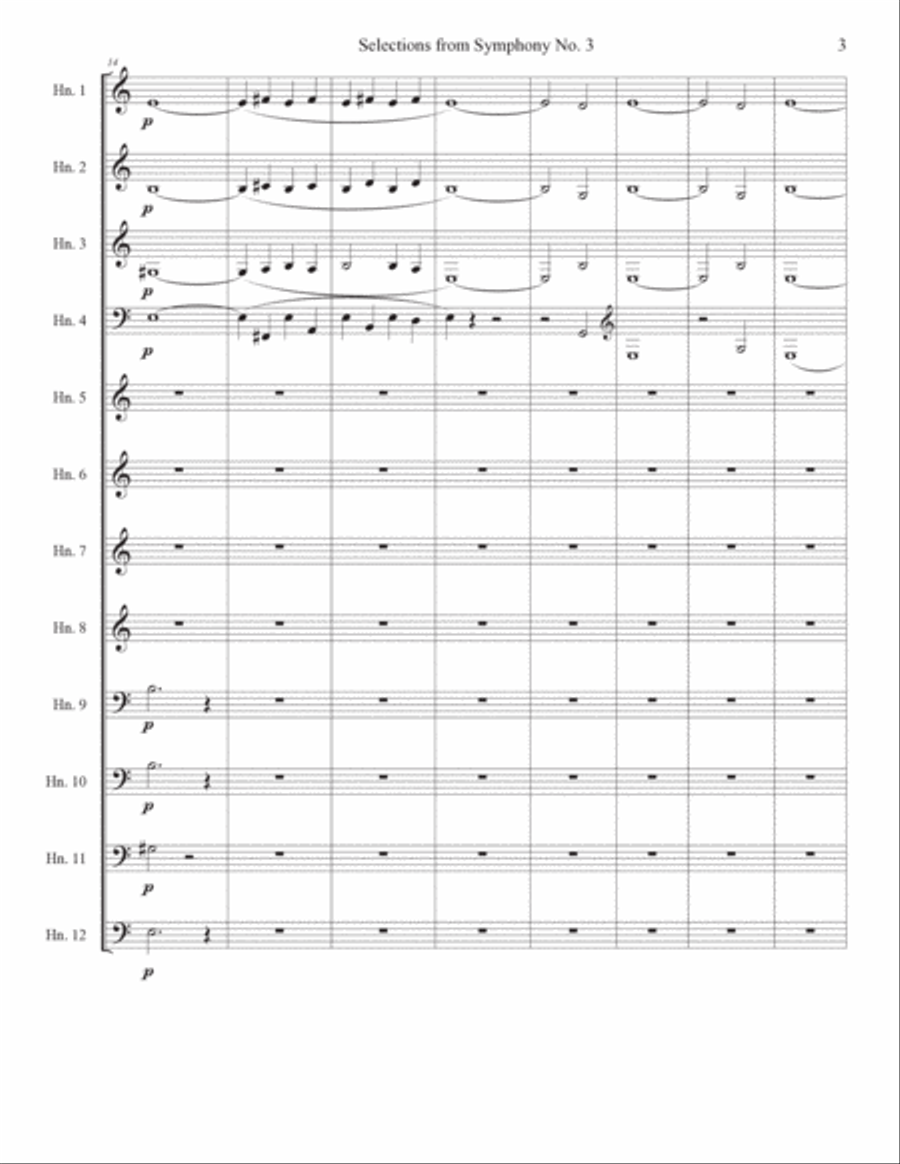 Selections from Symphony No.3 Brass Ensemble scores gallery preview page 5