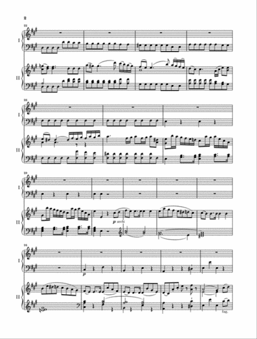 Concerto for Piano and Orchestra A Major K.488 Piano Solo scores gallery preview page 3