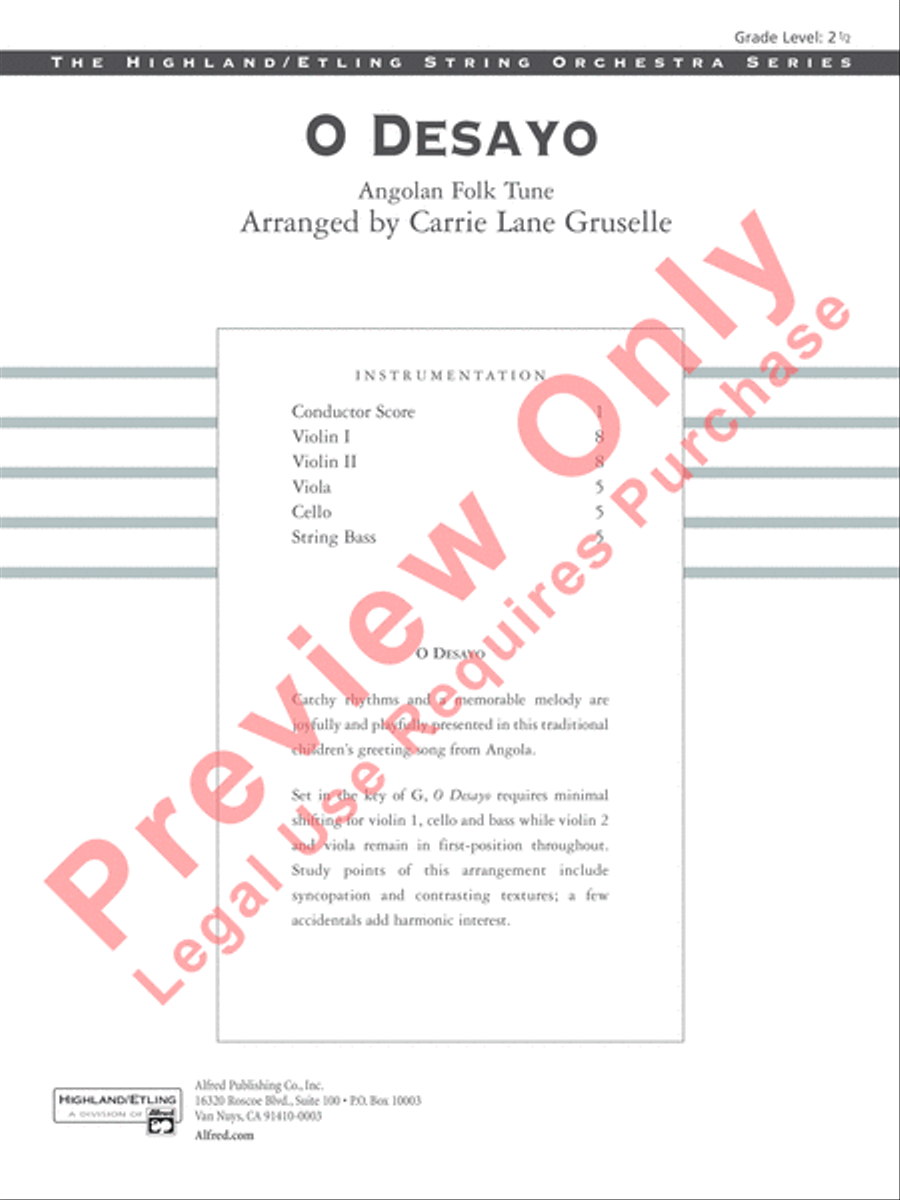 O Desayo O Desayo String Orchestra scores gallery preview page 2