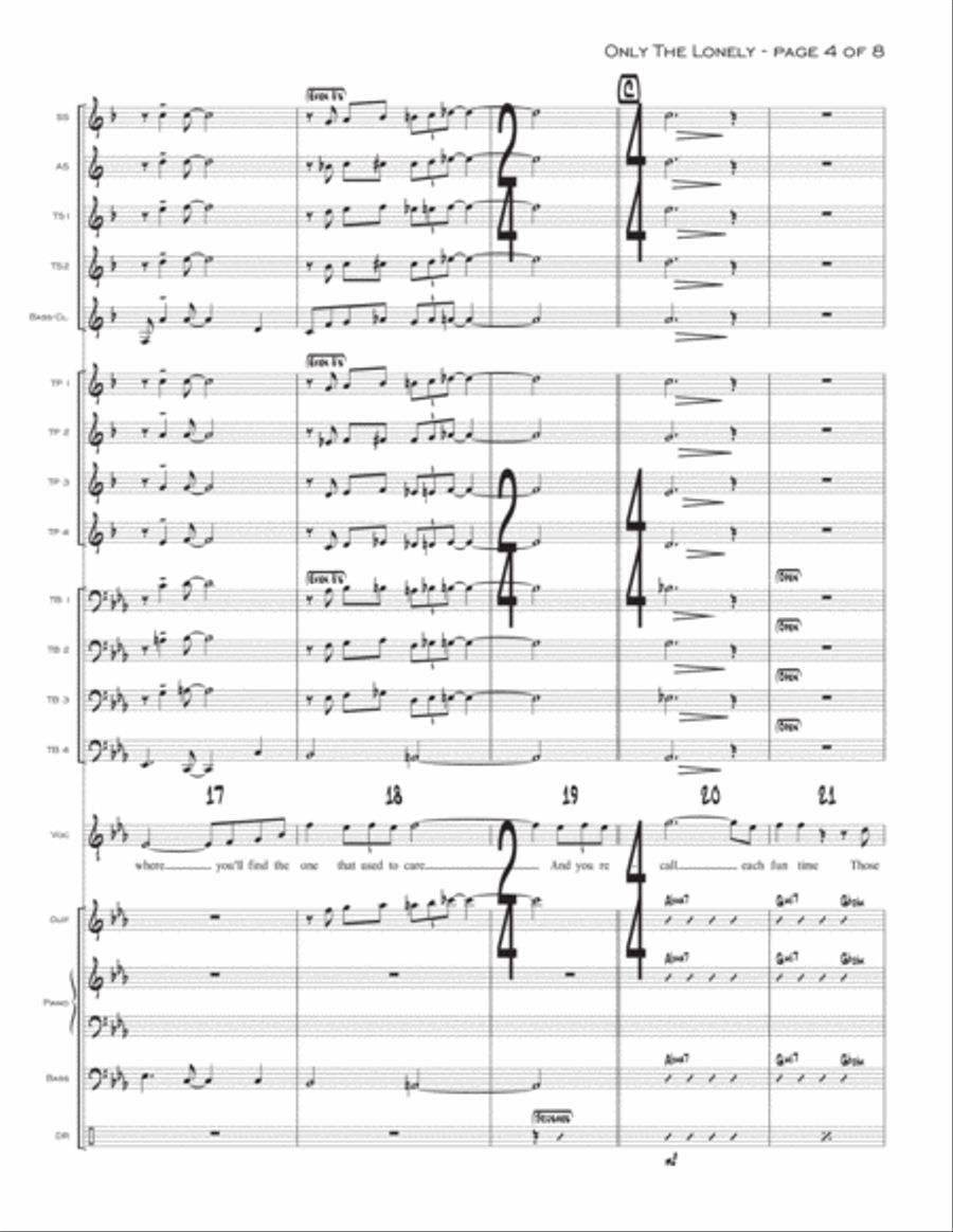 Only The Lonely Jazz Ensemble scores gallery preview page 4