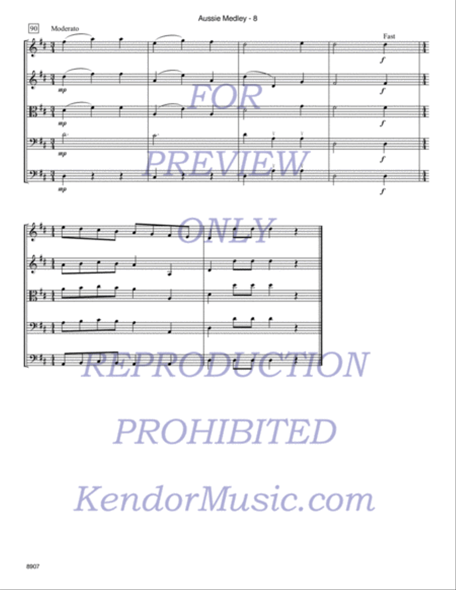 Aussie Medley String Orchestra scores gallery preview page 9
