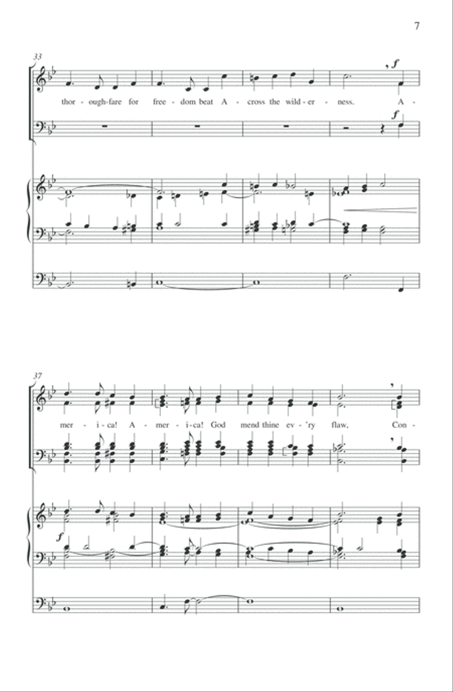 America the Beautiful 4-Part scores gallery preview page 6