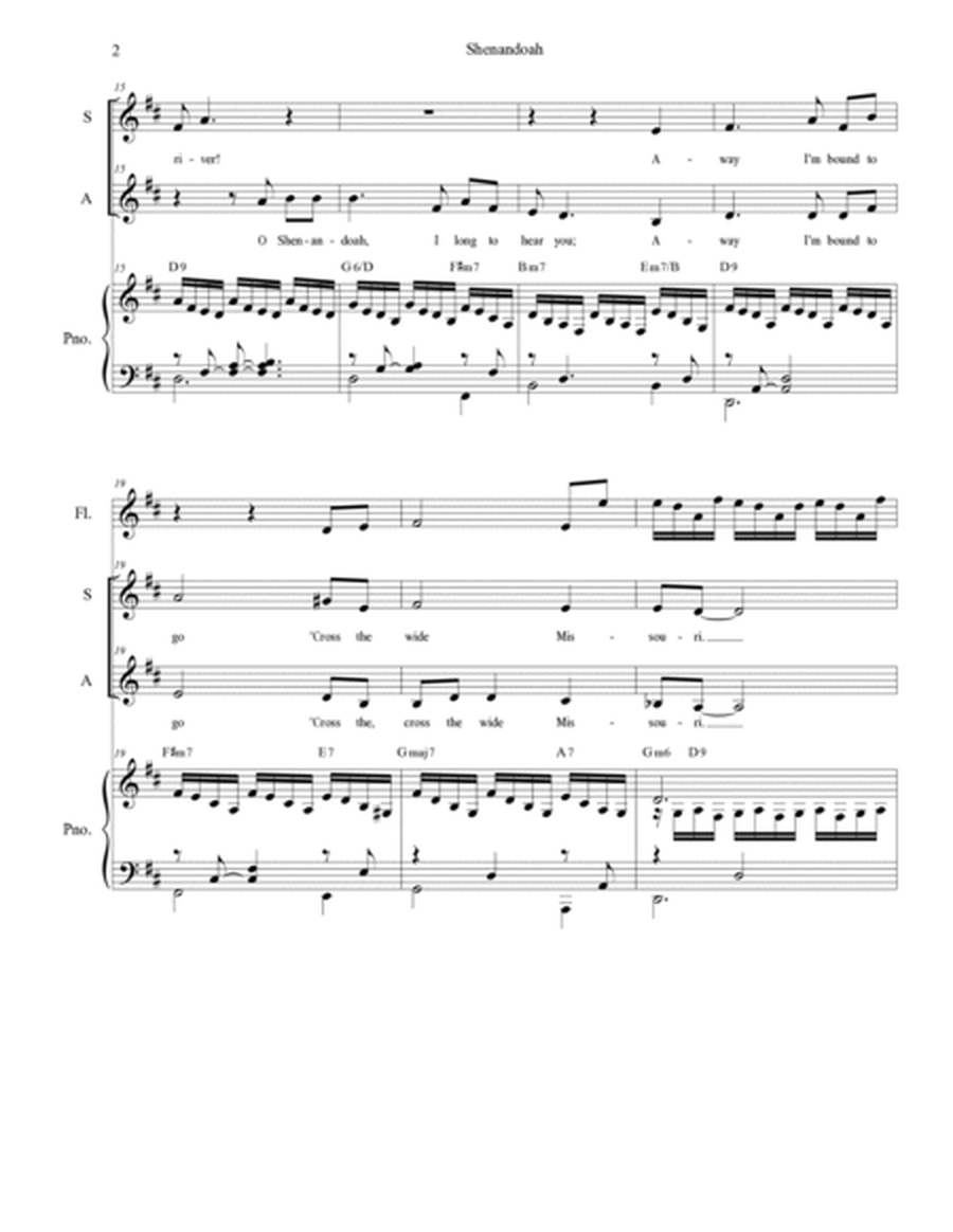 Shenandoah (for 2-part choir - (SA) image number null