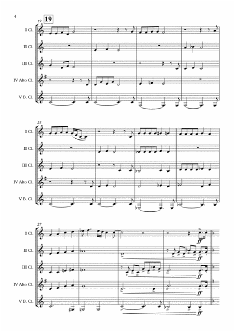 Barcelona Barcelona Clarinet Choir scores gallery preview page 5