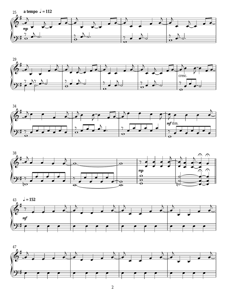 Brothers Brothers Piano Solo scores gallery preview page 2