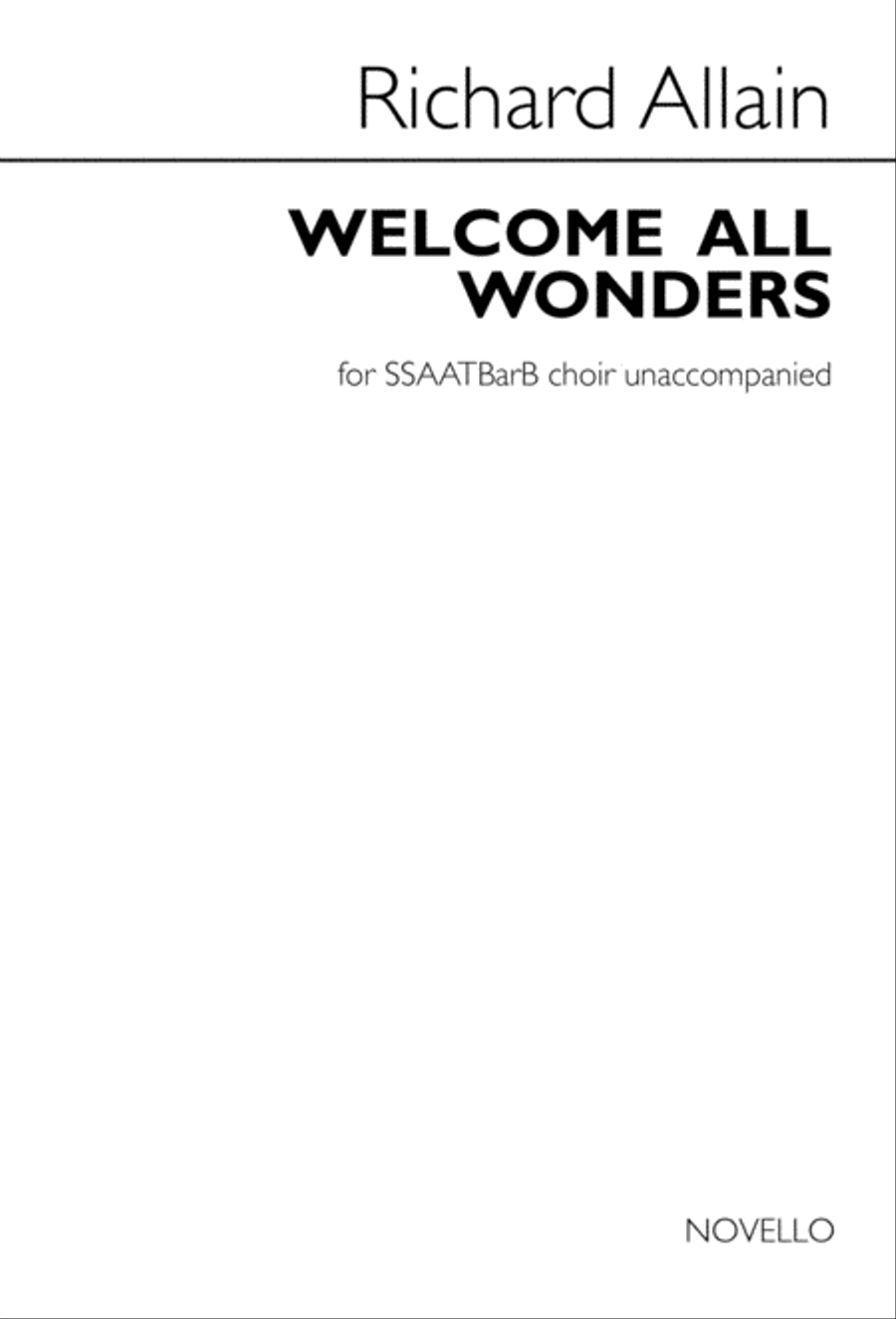 Welcome All Wonders Choir scores gallery preview page 1