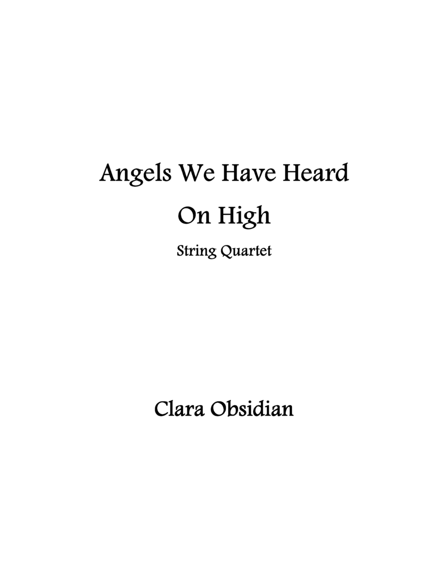 Angels We Have Heard on High: String Quartet image number null