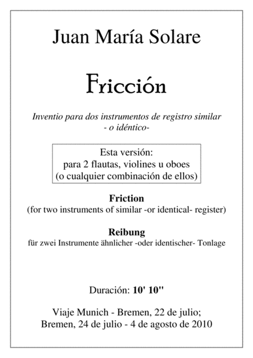 Fricción [2 flutes] image number null