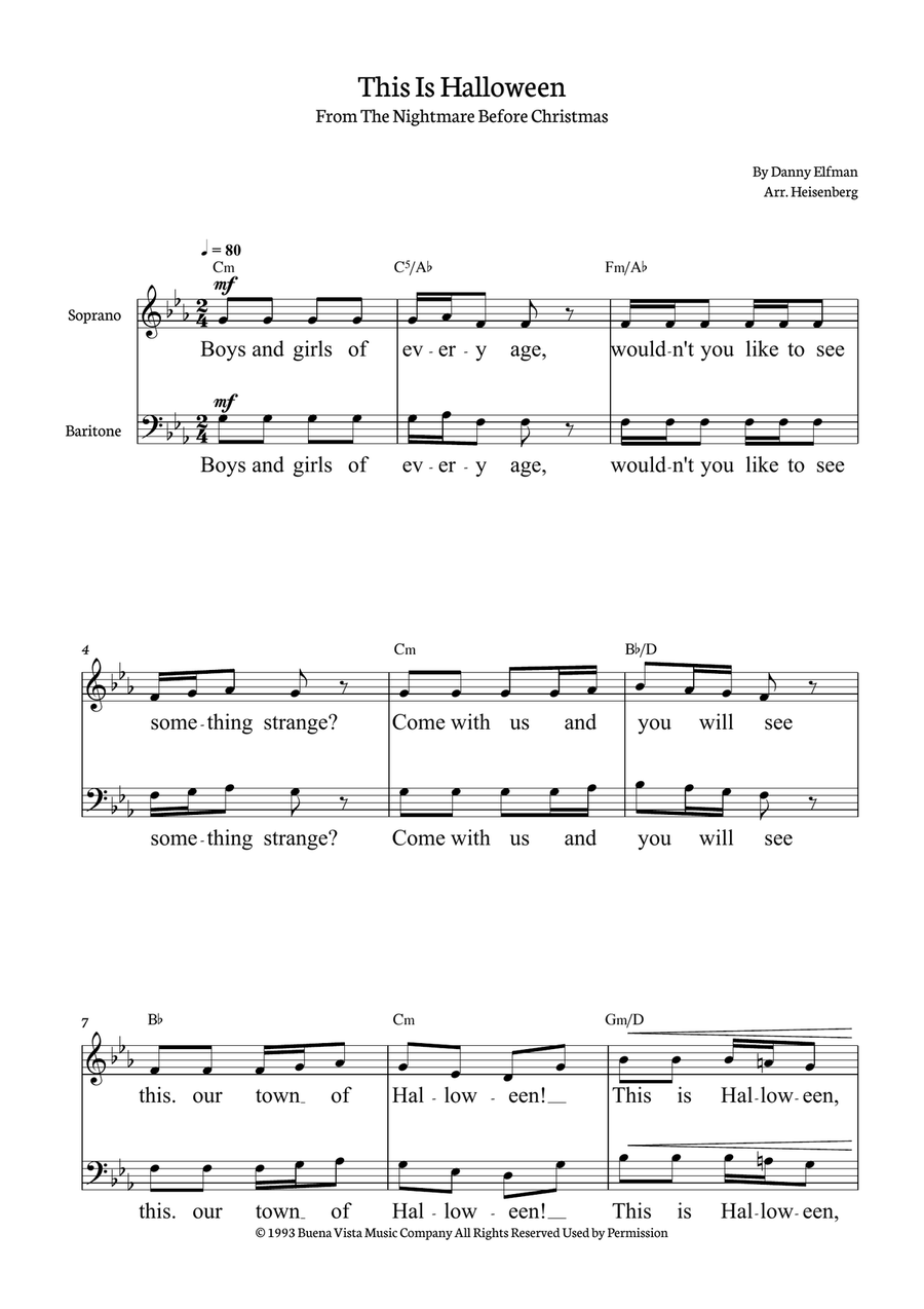 This Is Halloween 2-Part scores gallery preview page 1