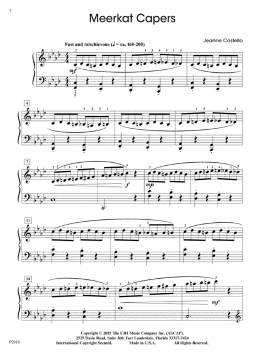 Meerkat Capers (NFMC) Piano Solo scores gallery preview page 3