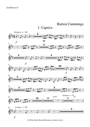 Barton Cummings: Concertino for contrabassoon and concert band, 2nd F horn part