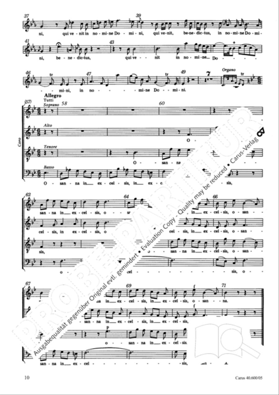 Missa brevis Sti. Joannis de Deo (Kleine Orgelsolomesse) 4-Part scores gallery preview page 11