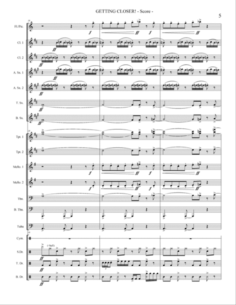 Getting Closer! Marching Band scores gallery preview page 5