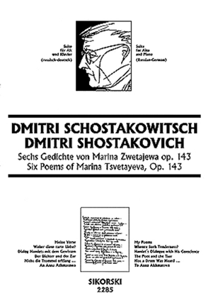 Book cover for 6 Poems of Marina Tsvetayeva, Op. 143