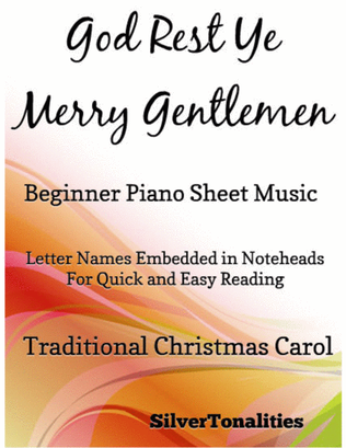 Book cover for God Rest Ye Merry Gentlemen Beginner Piano Sheet Music