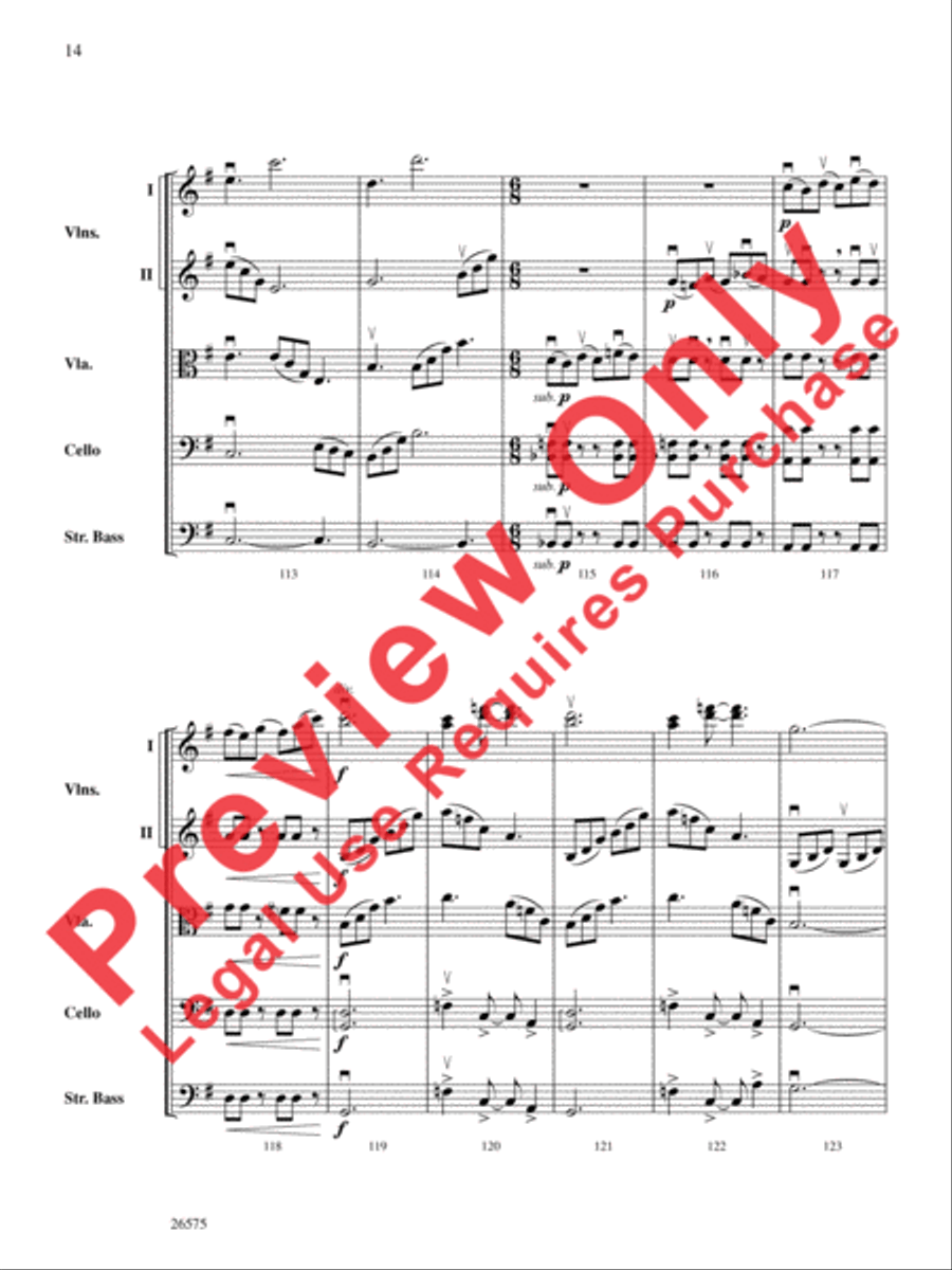 Of Glorious Plumage String Orchestra scores gallery preview page 15