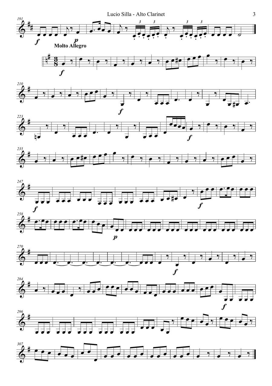 Lucio Silla Ouverture Woodwind Ensemble scores gallery preview page 3