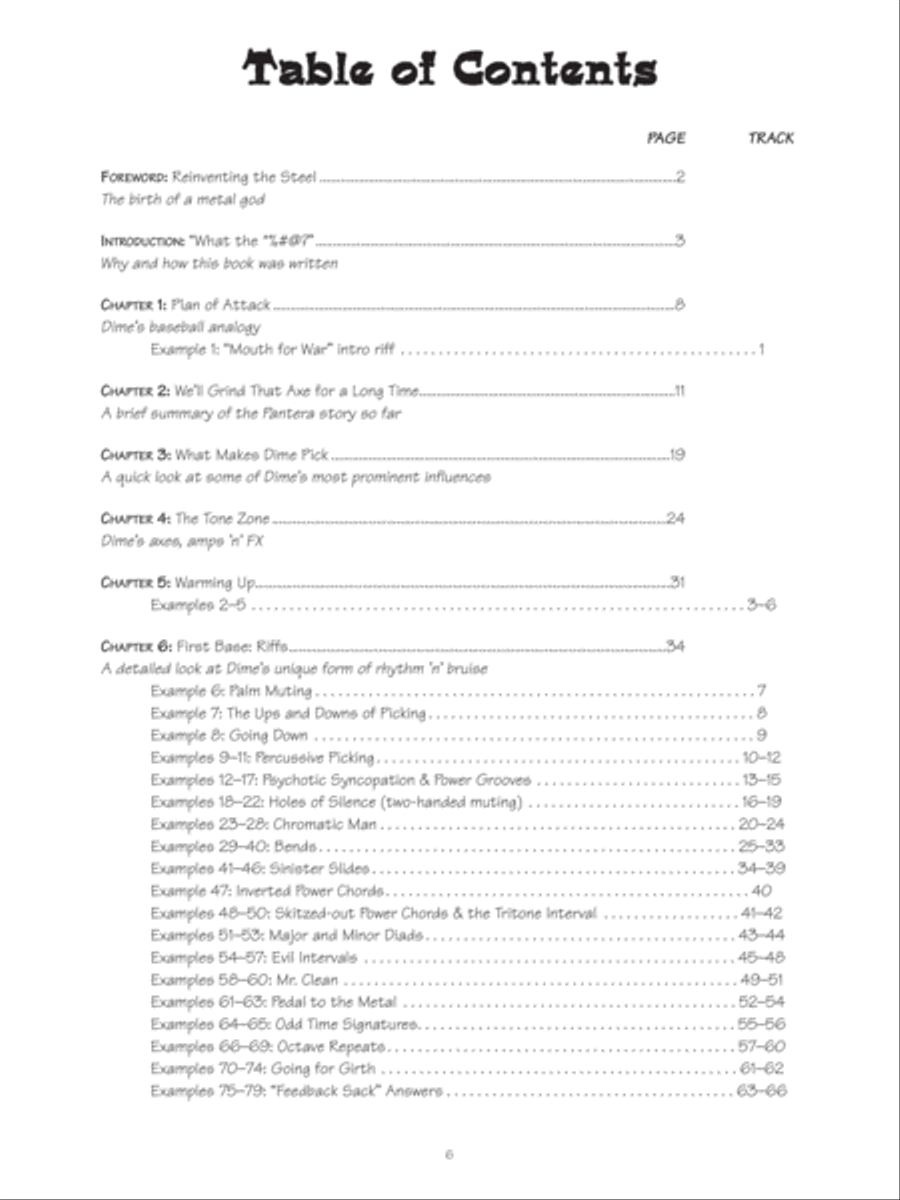 Guitar World Presents - Dimebag Darrell's Riffer Madness (CD Included) Electric Guitar scores gallery preview page 2