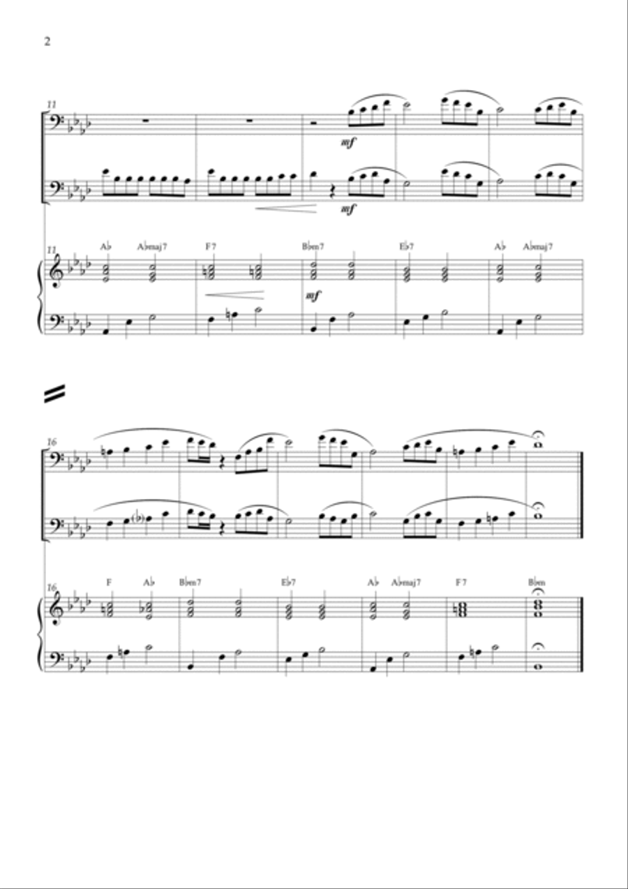 Kill Bill Trombone Duet scores gallery preview page 2