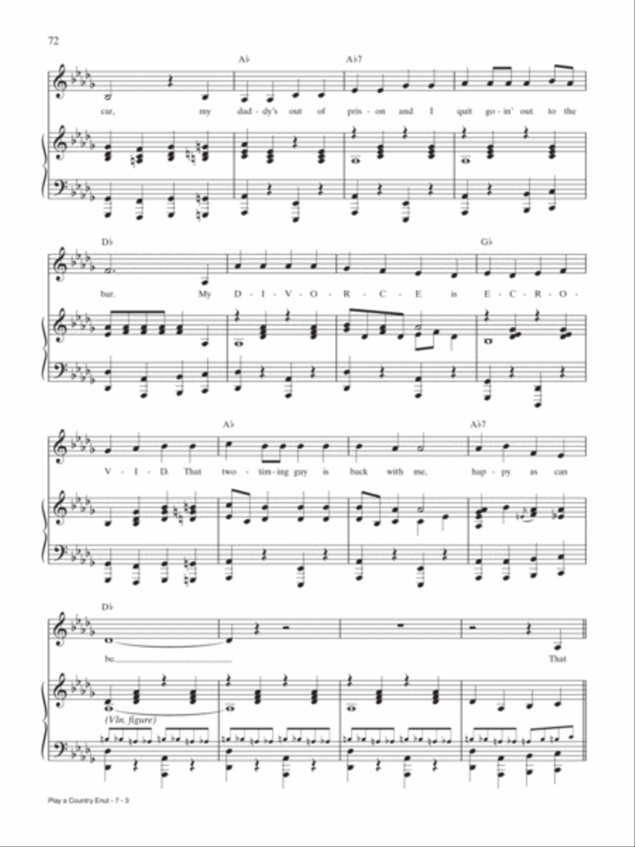Play a Country Enut (from Sister Amnesia's Country Western Nunsense Jamboree) Piano, Vocal, Guitar scores gallery preview page 3