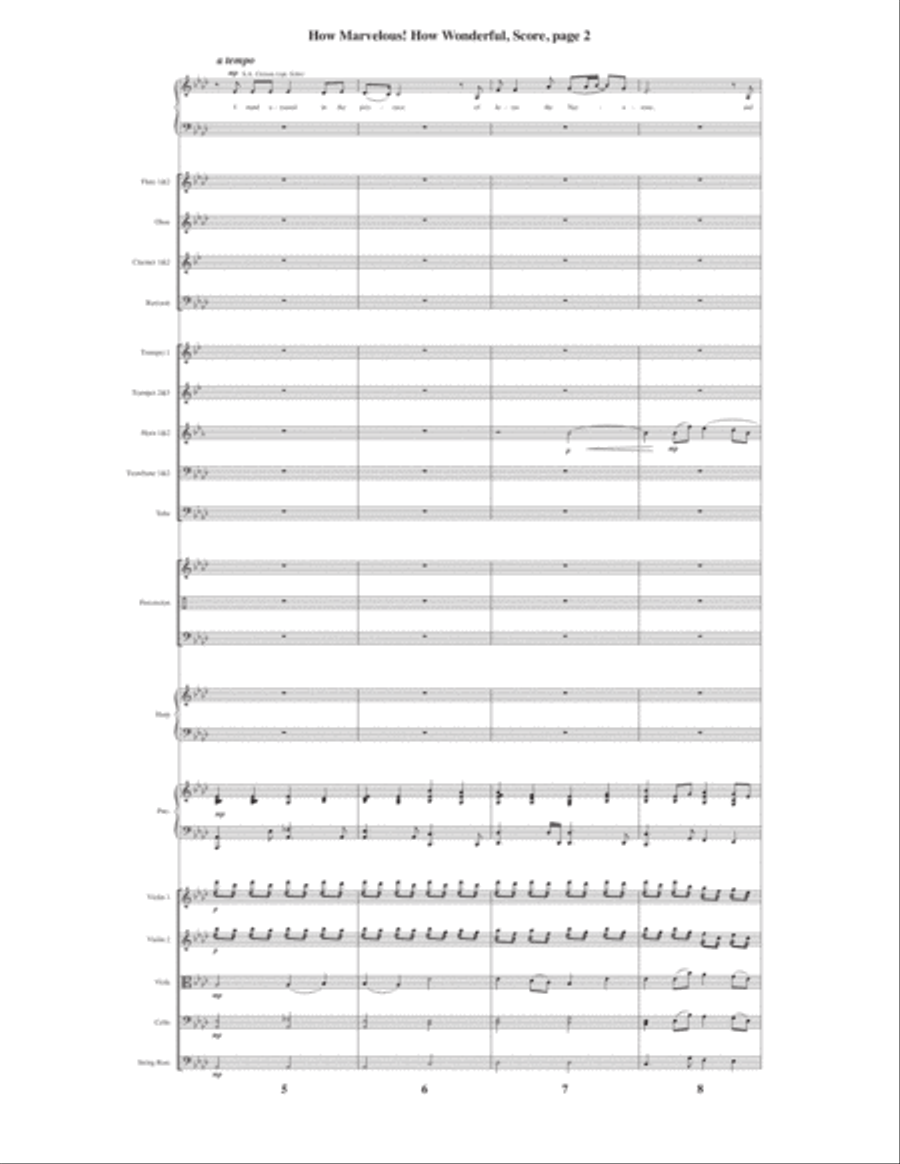 How Marvelous! How Wonderful! 4-Part scores gallery preview page 4