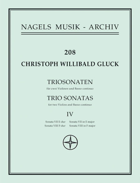 Zwei Triosonaten fur zwei Violinen und Basso continuo. Urtext der Gluck-Gesamtausgabe
