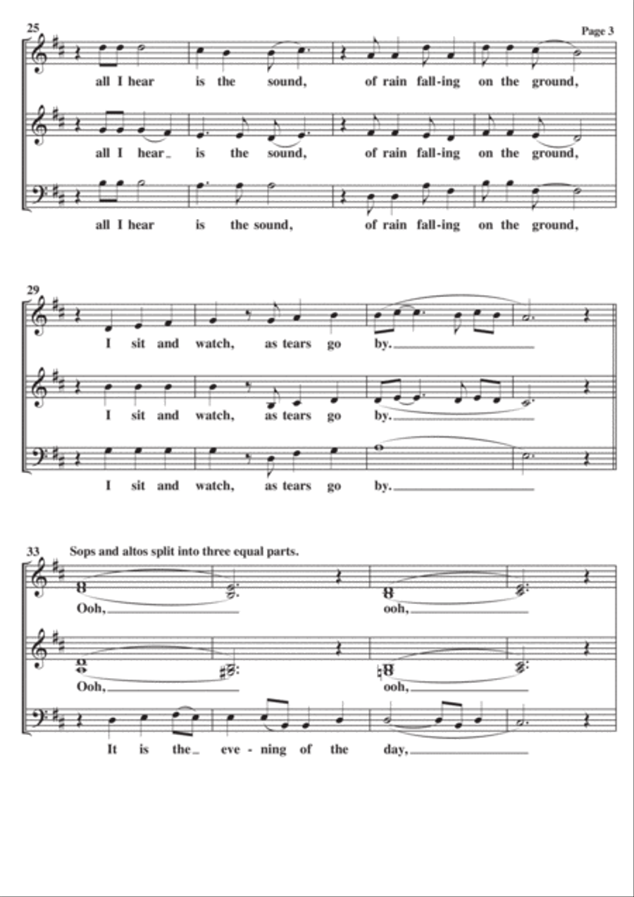 As Tears Go By 3-Part scores gallery preview page 3