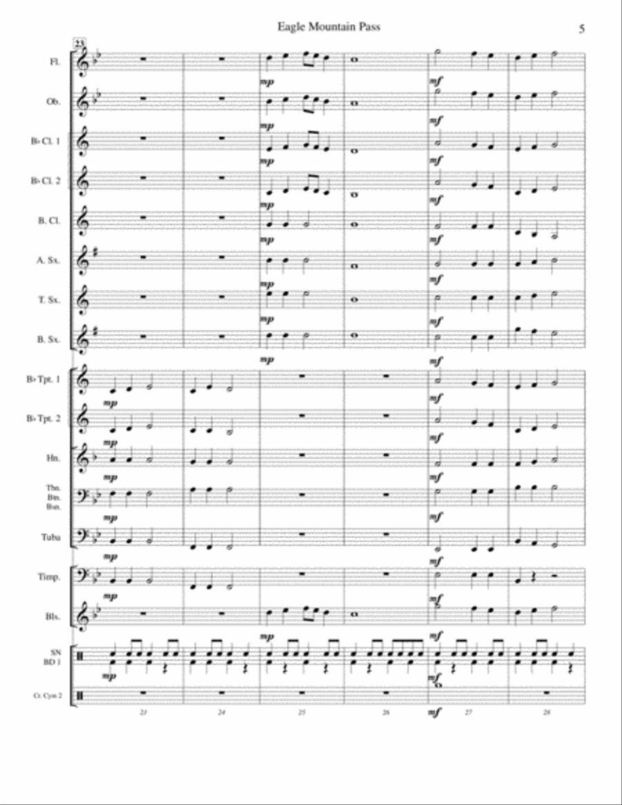 Eagle Mountain Pass Concert Band scores gallery preview page 5